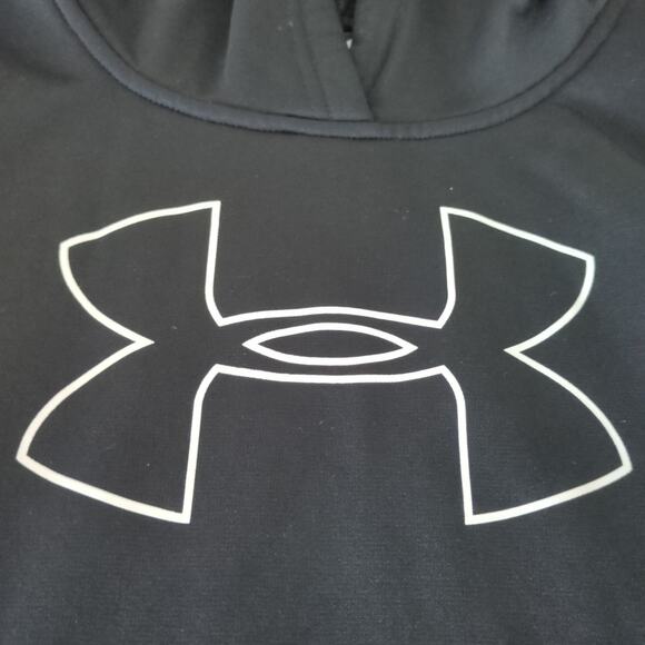 Under Armour Boys big logo Long sleeve Black Hoodie kids Size 7 - Picture 4 of 5